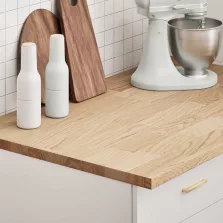   vidaXL konyhai munkalap 100x63,5x2,7cm tömör fa tölgyfa téglalap alakú