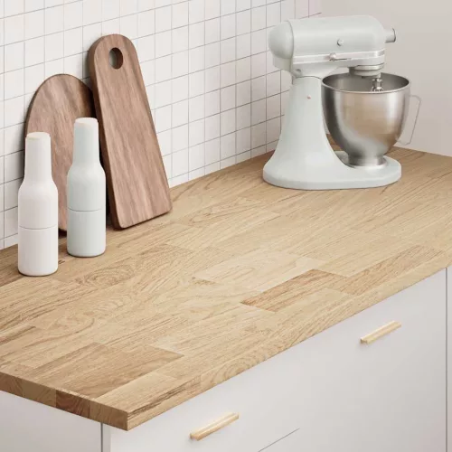 vidaXL konyhai munkalap 140x63,5x2,7cm tömör fa tölgyfa téglalap alakú
