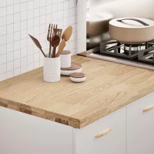   vidaXL konyhai munkalap 80x63,5x4 cm tömör fa tölgyfa téglalap alakú