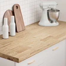   vidaXL konyhai munkalap 140x63,5x4 cm tömör fa tölgyfa téglalap alakú