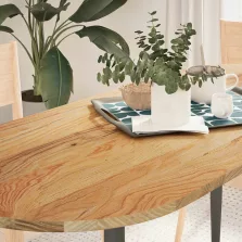   vidaXL világosbarna tömör akácfa ovális alakú asztallap 140x60x2 cm