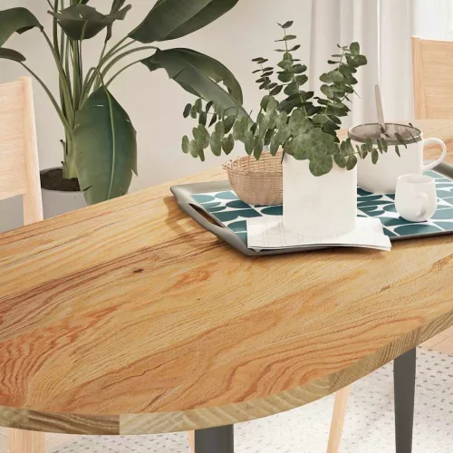 vidaXL világosbarna tömör akácfa ovális alakú asztallap 140x60x2 cm