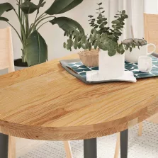   vidaXL világosbarna tömör akácfa ovális alakú asztallap 120x60x4 cm