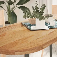   vidaXL világosbarna tömör akácfa ovális alakú asztallap 140x60x4 cm