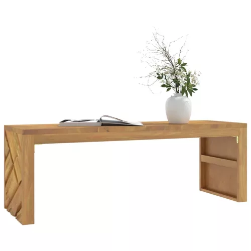 vidaXL tömör tíkfa dohányzóasztal 110x35x38 cm