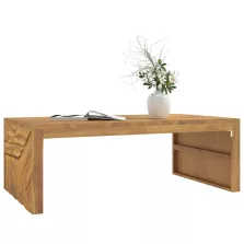 vidaXL tömör tíkfa dohányzóasztal 110x60x38