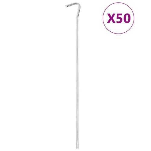 vidaXL 50 db horganyzott acél sátorcövek 30 cm Ø5 mm