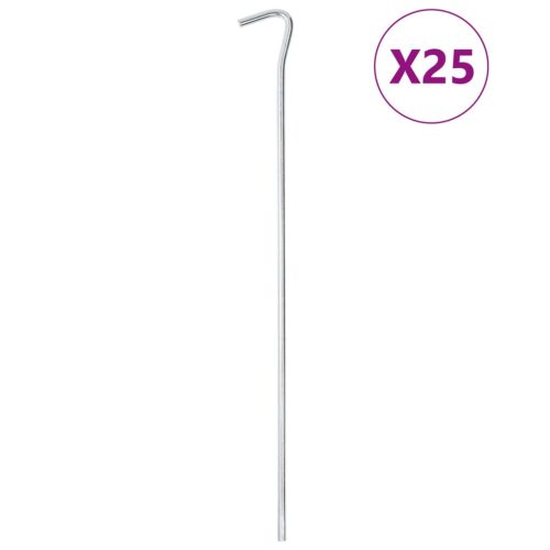 vidaXL 25 db horganyzott acél sátorcövek 30 cm Ø5 mm