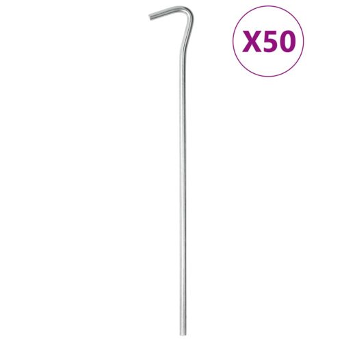 vidaXL 50 db horganyzott acél sátorcövek 23 cm Ø5 mm