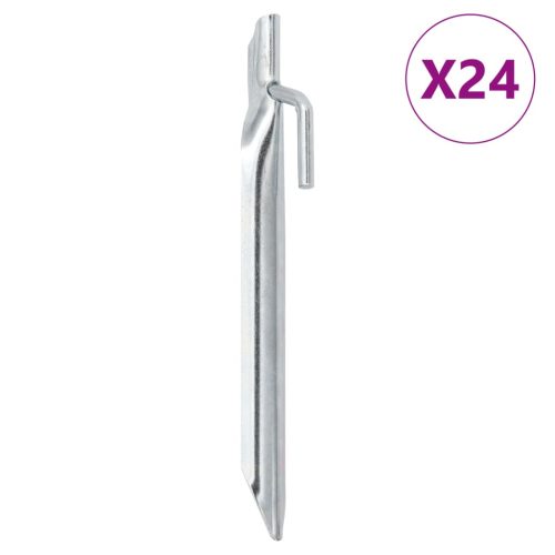 vidaXL 24 db V-alakú horganyzott acél sátorszeg 17 cm Ø20 mm