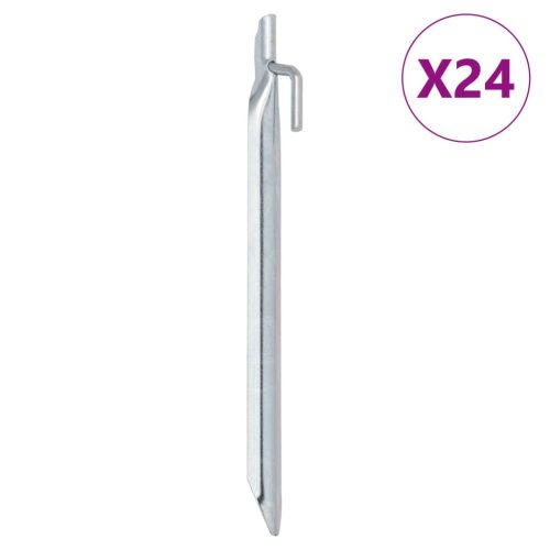 vidaXL 24 db V-alakú horganyzott acél sátorszeg 24 cm Ø20 mm