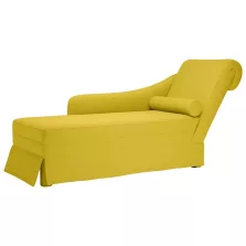   vidaXL Fotel társalgó párnázással és jobb kartámasszal sárga bársony