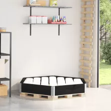   vidaXL fekete tömör fenyőfa hatszögű magaságyás 160 x 160 cm