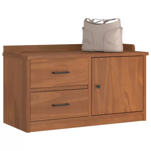 vidaXL SANDNES tömör fenyőfa előszobapad 87x40x50 cm