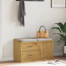 vidaXL SANDNES tömör fenyőfa előszobapad 87x40x50 cm