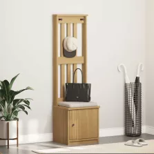 vidaXL SANDNES tömör fenyőfa előszobafa 45x40x159,5 cm