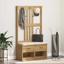 vidaXL SANDNES tömör fenyőfa előszobafa 87x40x159,5 cm