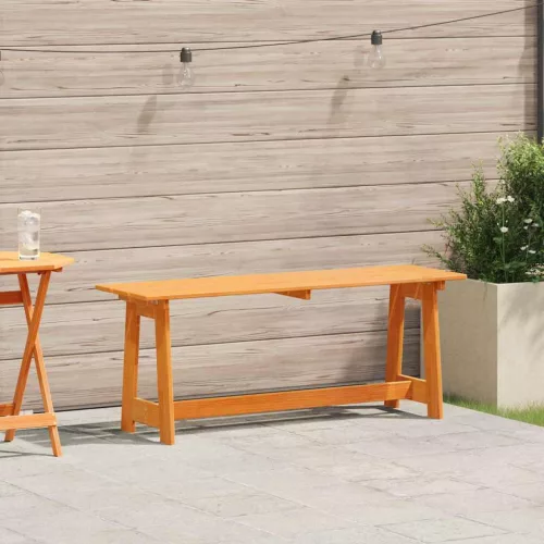 vidaXL Kerti pad Barna 119 x 35 x 47 cm Tömör fenyőfa