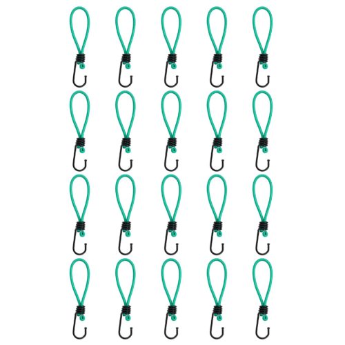 vidaXL 20 db bungee szíj kampóval 15 cm