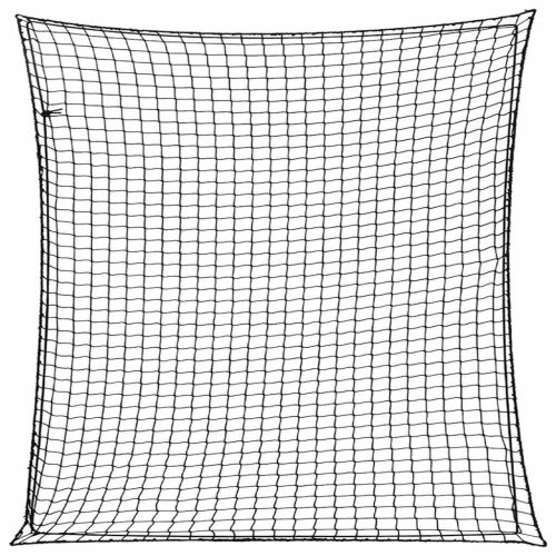 vidaXL fekete polipropilén utánfutóháló elasztikus kötéllel 3 x 3 m