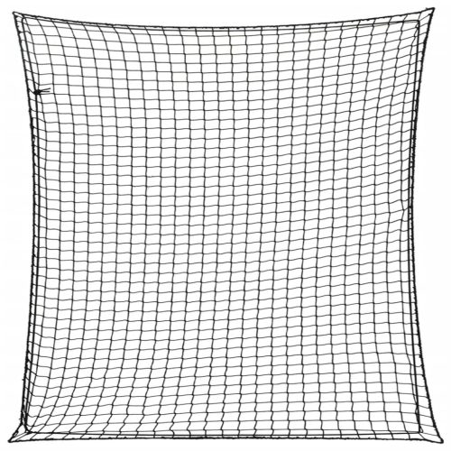 vidaXL fekete polipropilén utánfutóháló elasztikus kötéllel 4 x 4 m