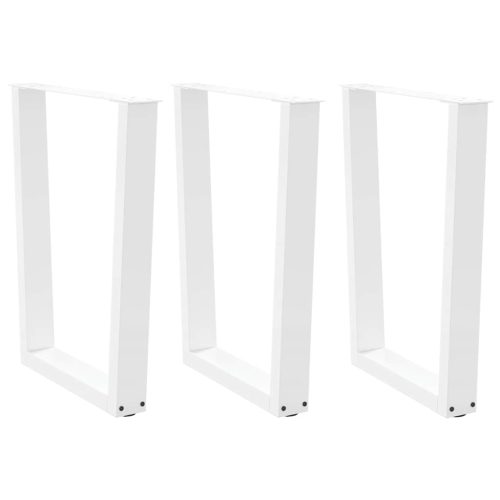 vidaXL Dining Table Legs V-Shape 3 pcs fehér 70x(72-73,3)cm acél