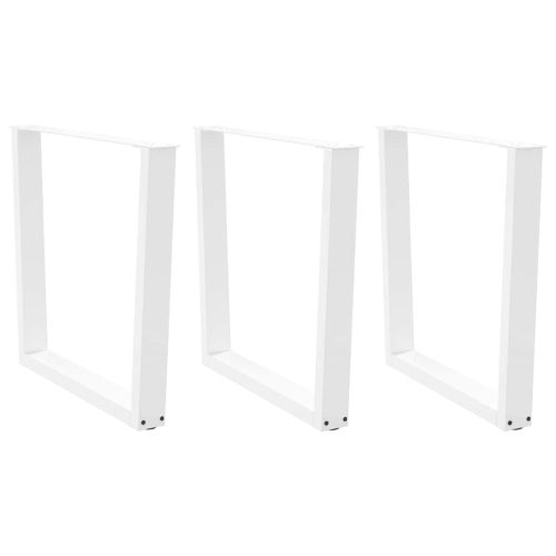 vidaXL Dining Table Legs V-Shape 3 pcs fehér 80x(72-73,3)cm acél