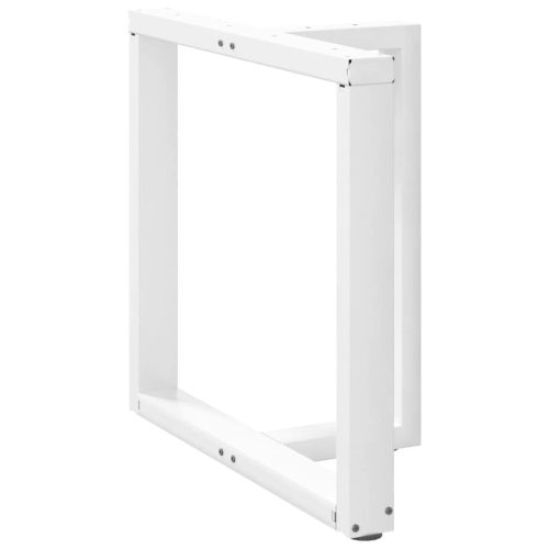 vidaXL 2 db fehér acél étkezőasztal lábak T-alakú 80x35x(72-73) cm