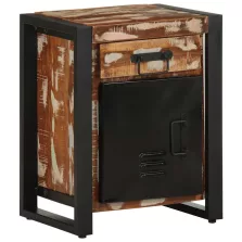   vidaXL Éjjeli szekrény Többszínű 40x30x50 cm Tömör fa újrahasznosított