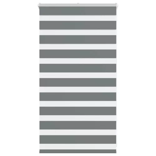 vidaXL zebrafüggönnyel sötét szürke szövetszélesség 85,9 cm poliészter