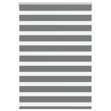   vidaXL zebrafüggönnyel sötét szürke szövetszélesség 100,9cm poliészter