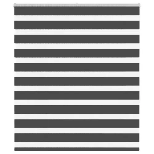 vidaXL zebrafüggönnyel fekete szövetszélesség 125,9 cm poliészter