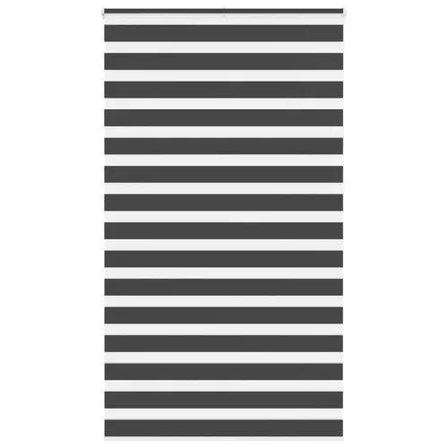 vidaXL zebrafüggönnyel fekete szövetszélesség 125,9 cm poliészter
