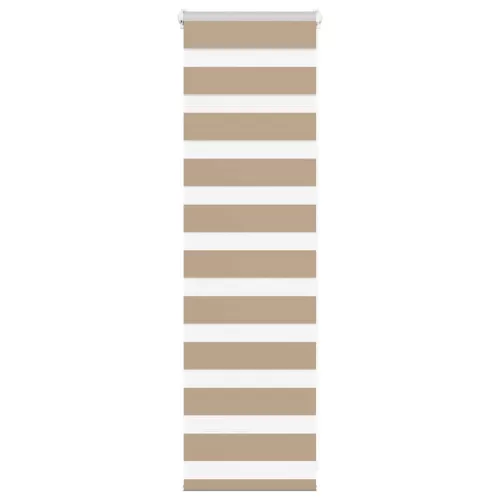 vidaXL zebrafüggönnyel homokbarna szövetszélesség 40,9 cm poliészter