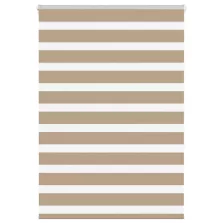   vidaXL zebrafüggönnyel homokbarna szövetszélesség 110,9 cm poliészter