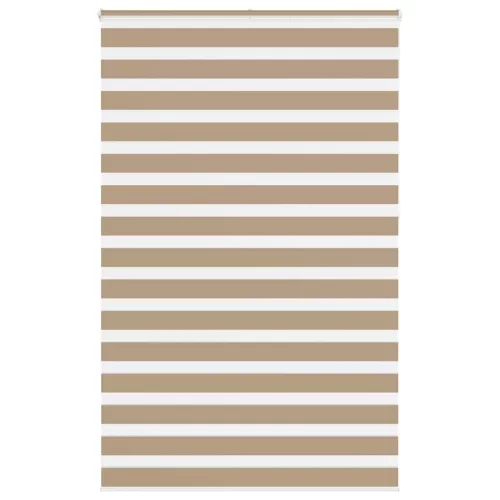 vidaXL zebrafüggönnyel homokbarna szövetszélesség 140,9 cm poliészter