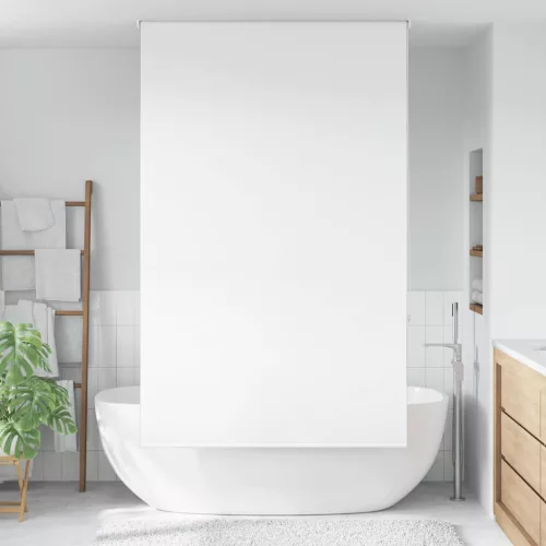 vidaXL zuhanyzó redőny 140x240 cm szövet szélessége 136 cm