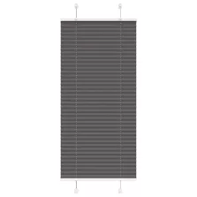   vidaXL pliszírozott redőny fekete 55x100 cm szövetszélesség 54,4 cm