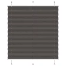   vidaXL pliszírozott redőny fekete 120x100 cm szövetszélesség 119,4 cm