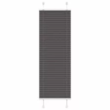   vidaXL pliszírozott redőny fekete 50x150 cm szövetszélesség 49,4 cm
