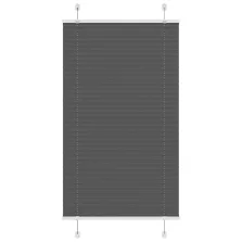   vidaXL pliszírozott redőny fekete 80x150 cm szövetszélesség 79,4 cm