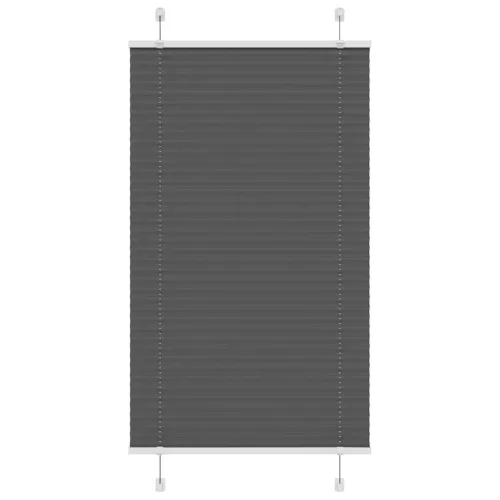vidaXL pliszírozott redőny fekete 80x150 cm szövetszélesség 79,4 cm
