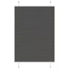   vidaXL pliszírozott redőny fekete 85x150 cm szövetszélesség 84,4 cm