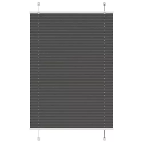 vidaXL pliszírozott redőny fekete 85x150 cm szövetszélesség 84,4 cm