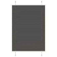   vidaXL pliszírozott redőny fekete 90x150 cm szövetszélesség 89,4 cm