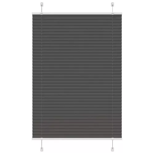 vidaXL pliszírozott redőny fekete 90x150 cm szövetszélesség 89,4 cm