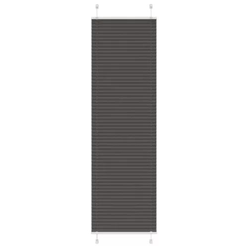 vidaXL pliszírozott redőny fekete 60x200 cm szövetszélesség 59,4 cm