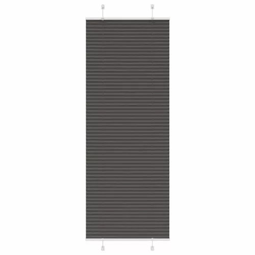 vidaXL pliszírozott redőny fekete 75x200 cm szövetszélesség 74,4 cm