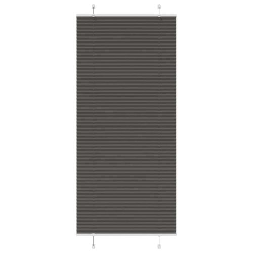 vidaXL pliszírozott redőny fekete 85x200 cm szövetszélesség 84,4 cm