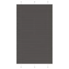   vidaXL pliszírozott redőny fekete 115x200 cm szövetszélesség 114,4 cm